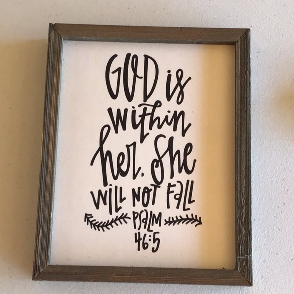 8X10 Psalm 46:5 Wall Decor